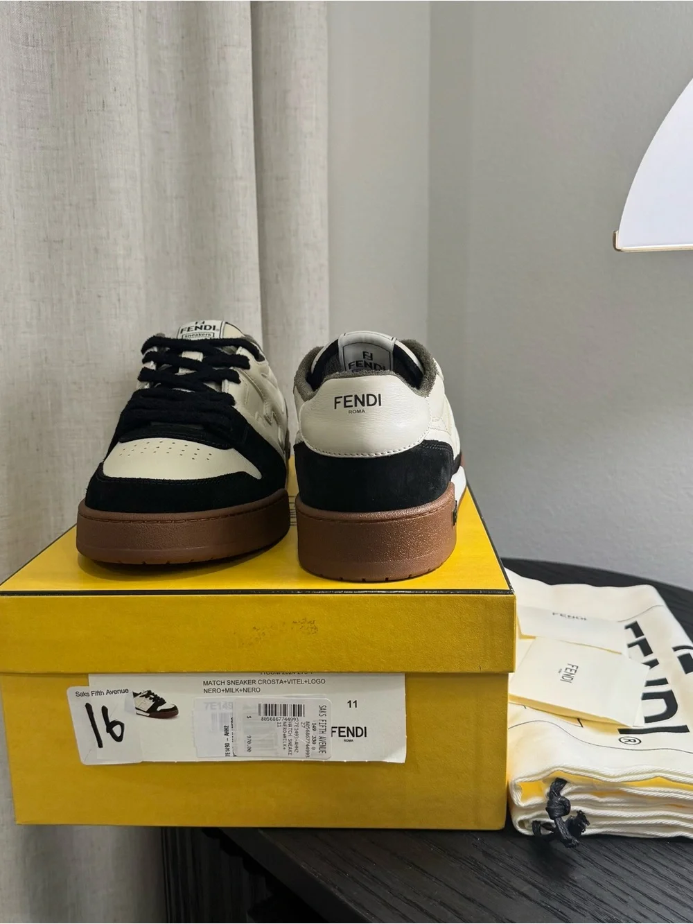Fendi Men's Match FF Jacquard Low-Top Sneakers 12